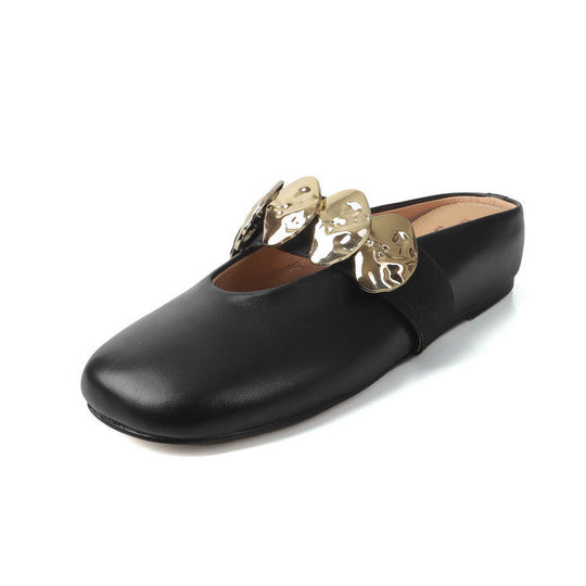 Damen elegante Slipper mit glänzender Applikation EB