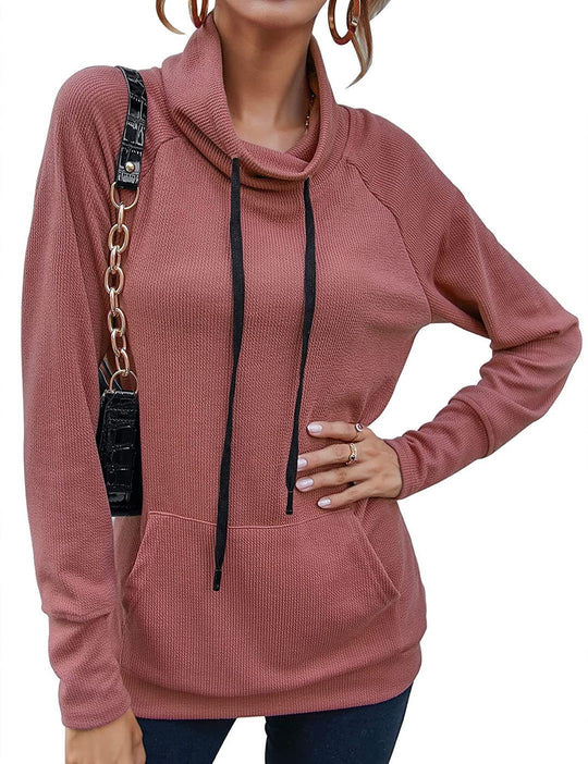Damen modischer Kapuzensweater mit praktischen Taschen und ergonomischem Schnitt EB