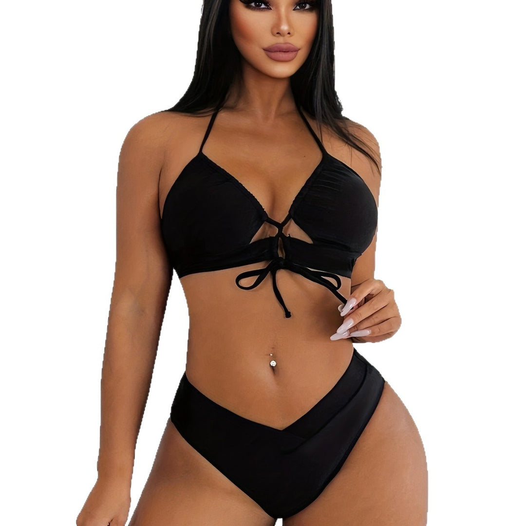 Damen Triangel-Bikini mit verstellbarem Rücken und modischem Cut-Out EB
