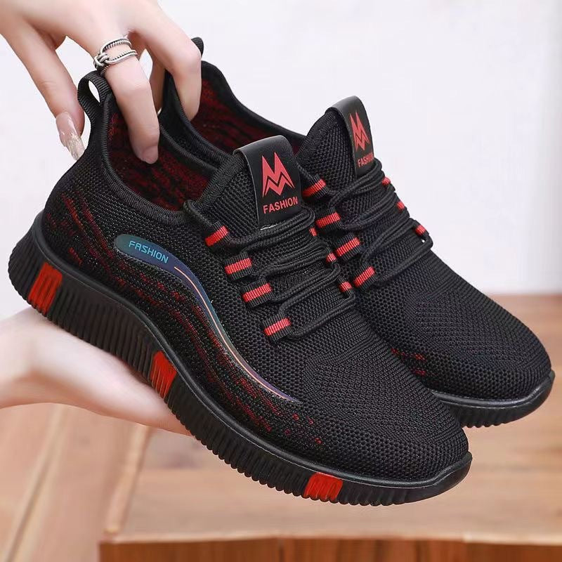 Damen Sportliche Sneakers mit atmungsaktivem Obermaterial und rutschfester Sohle EB