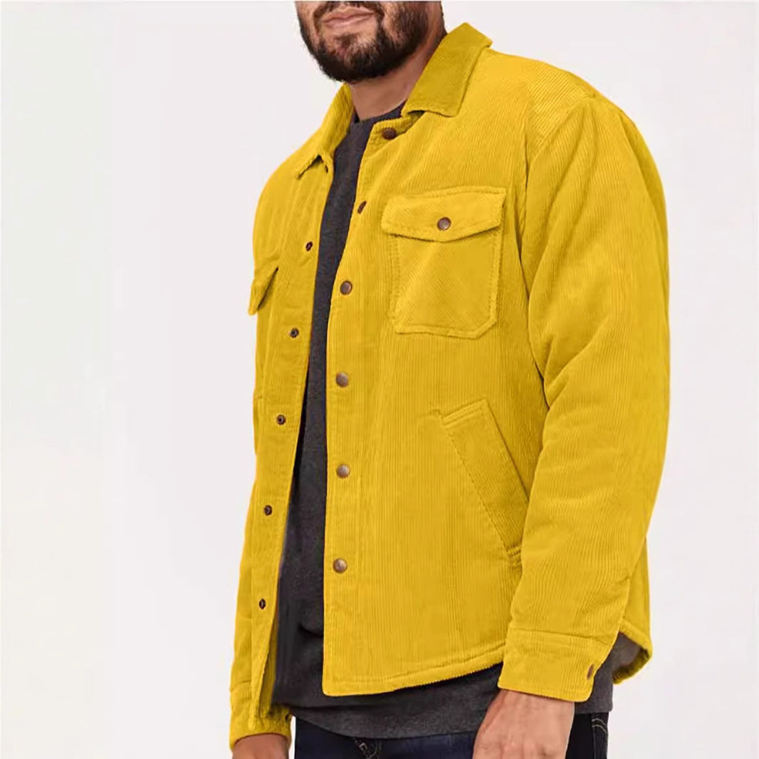 Herren Cordjacke mit praktischen Brusttaschen und weichem Innenfutter EB
