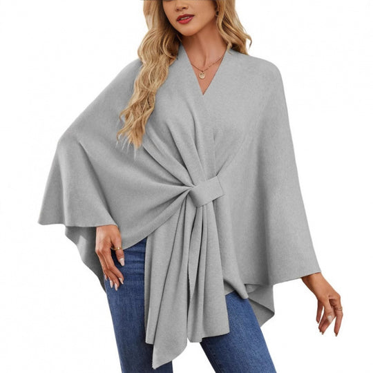 Damen modischer Wickelmantel mit trendigem Design EB
