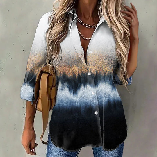 Damen lässige Chiffonbluse mit Ombre-Effekt EB