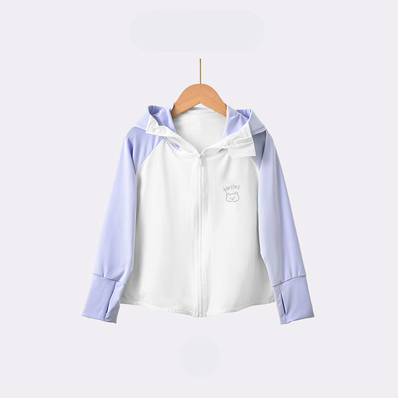 Kinder UV-Schutzjacke mit Kapuze und atmungsaktiven Eigenschaften EB