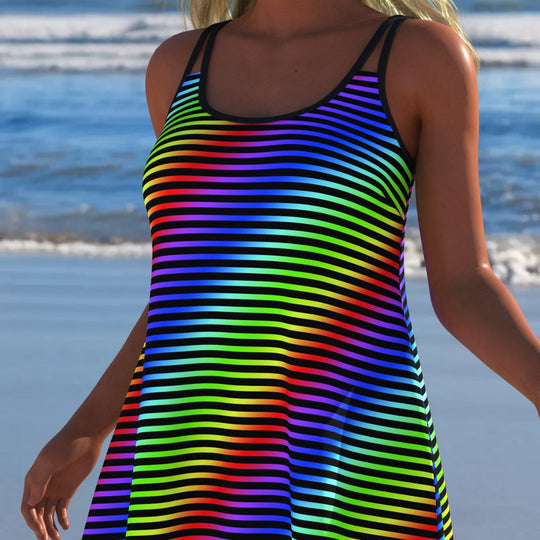 Damen Schwimmanzug mit modischem A-Linien-Schnitt und floralem Design EB