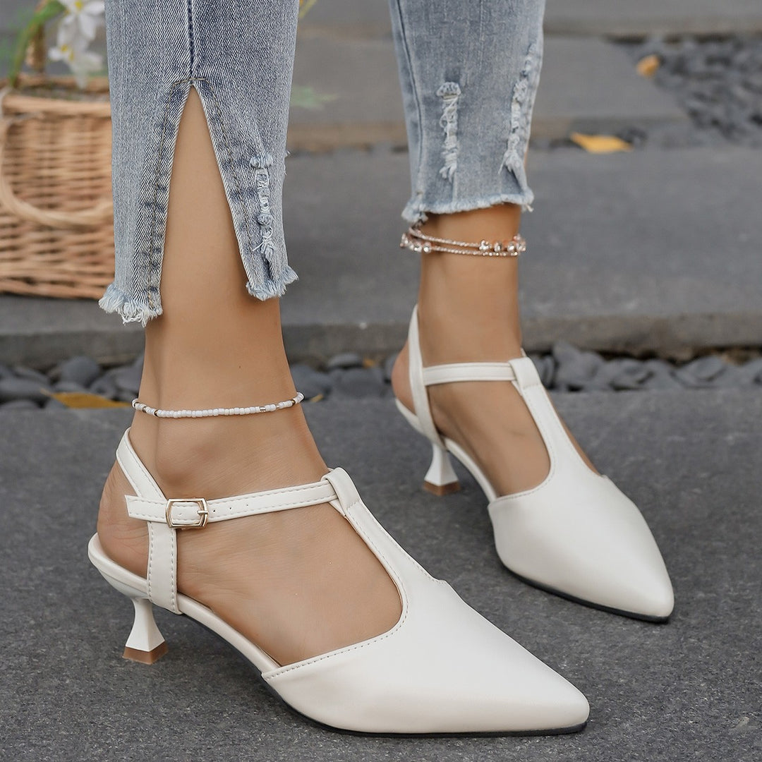 Damen Slingback-Pumps mit eleganter Spitze und komfortablem Blockabsatz EB
