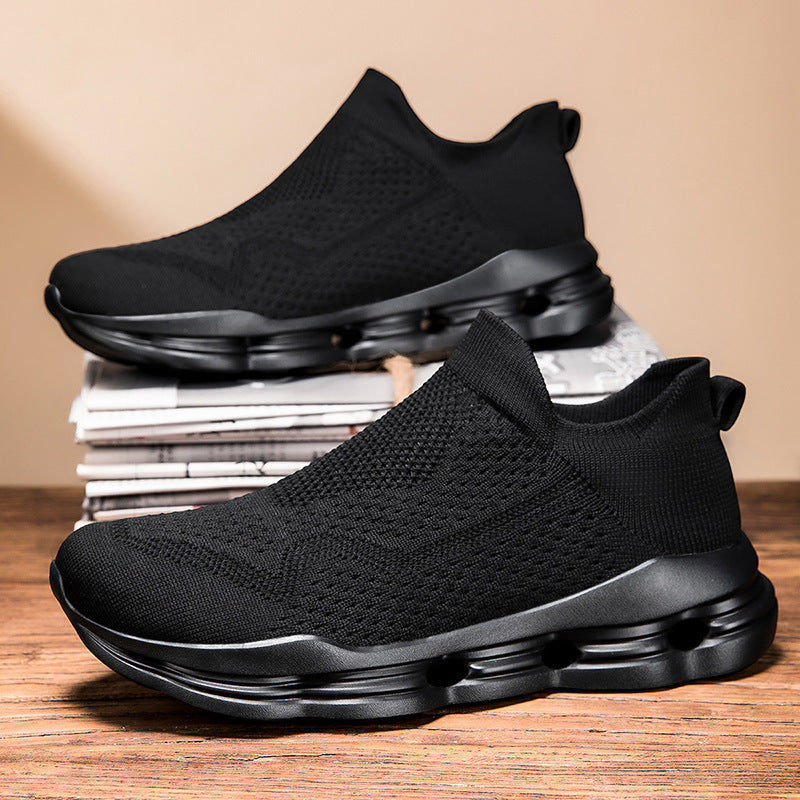 Damen Sportliche Strick-Sneaker mit atmungsaktiver Obermaterialstruktur EB