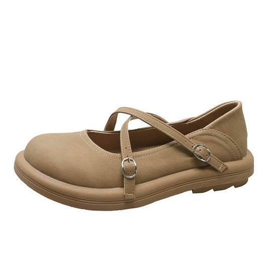 Damen Komfortable Mary Jane Ballerinas mit verstellbaren Riemen EB