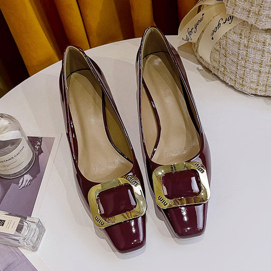 Damen elegante Pumps mit modischem Schnallenakzent EB