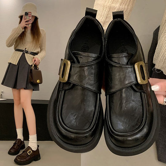 Damen modische Clogs mit dekorativem Schnallenverschluss und stabiler Sohle EB