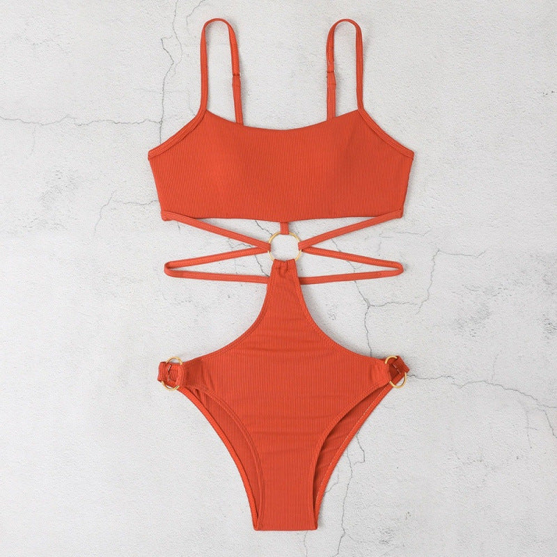 Damen Bikiniset mit stylischem Cut-Out-Design und goldenen Akzenten EB