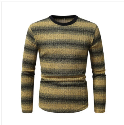 Herren Langarmshirt aus strukturiertem Material mit modischem Streifenmuster EB