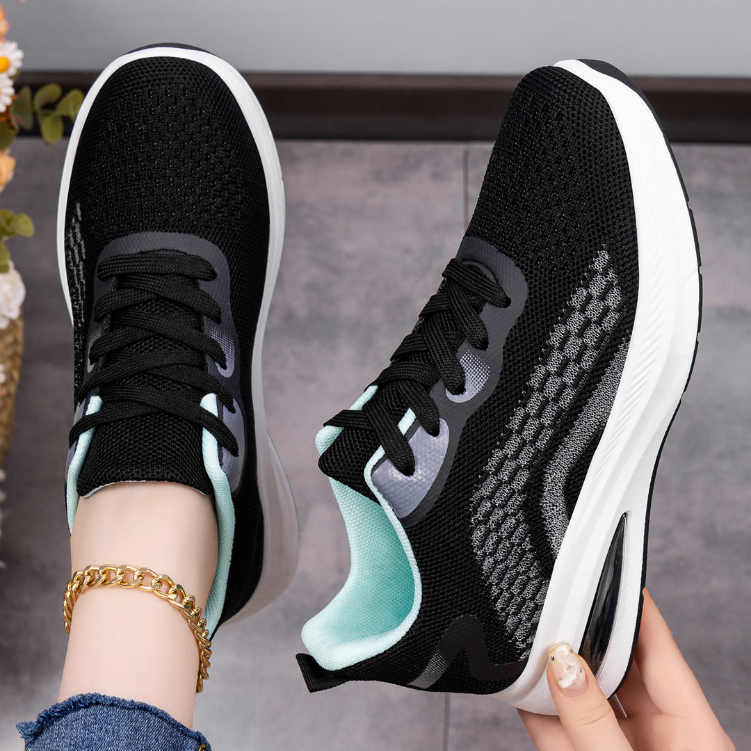 Damen Sportliche Laufschuhe mit atmungsaktivem Mesh-Obermaterial und dämpfender Sohle EB