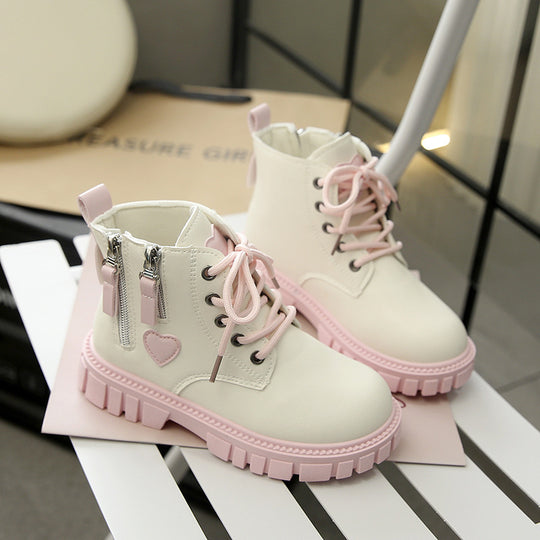 Damen Modische Boots mit praktischer Reißverschlussfunktion und rutschfester Sohle EB