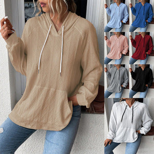 Damen Relaxed Fit Kapuzenpullover mit strukturiertem Design EB