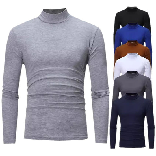 Herren Rollkragenpullover aus weichem Jersey EB