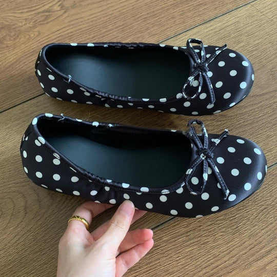 Damen Ballerinas mit raffiniertem Punktenmuster und komfortablem Innenfutter EB