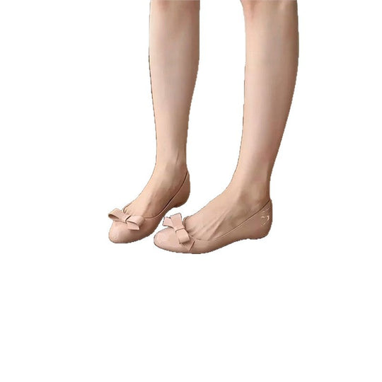 Damen flache Ballerina Schuhe mit verspieltem Schleifendetail EB
