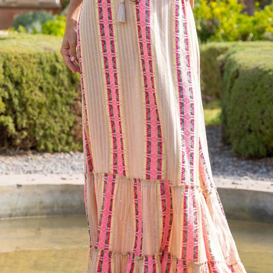 Damen Maxikleid mit fröhlichem Muster EB