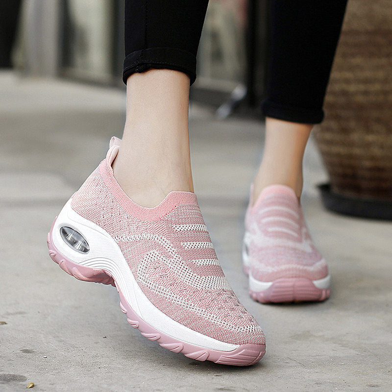 Damen Atmungsaktive Slip-On Laufschuhe mit Luftpolstertechnologie EB