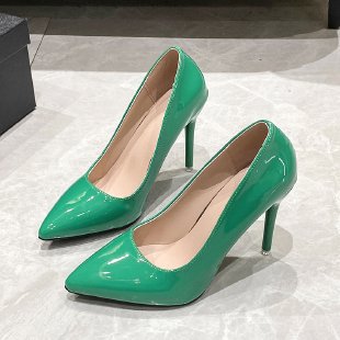 Damen elegante stiletto Pumps mit hochglänzender Oberfläche EB