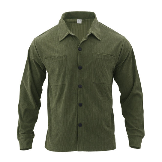 Herren Cord-Jacke mit praktischen Brusttaschen und modernem Schnitt EB