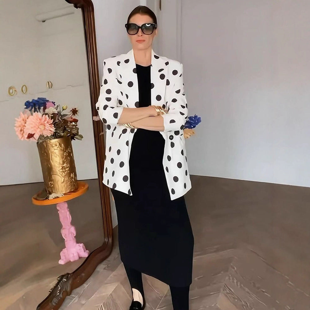 Damen modischer Blazer mit Punkten EB