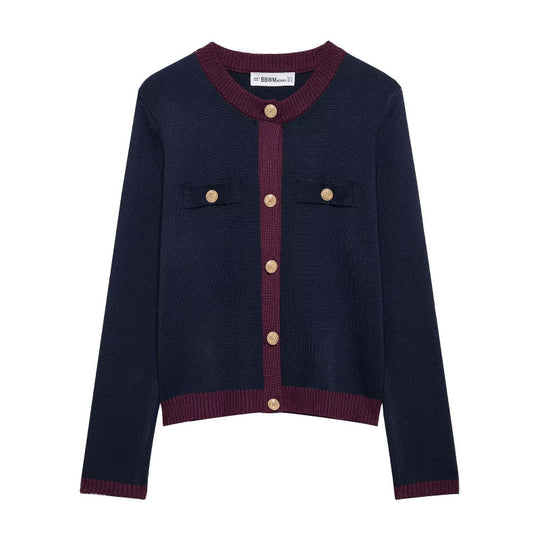 Damen Strickjacke mit dekorativen Knöpfen und praktischen Taschen EB
