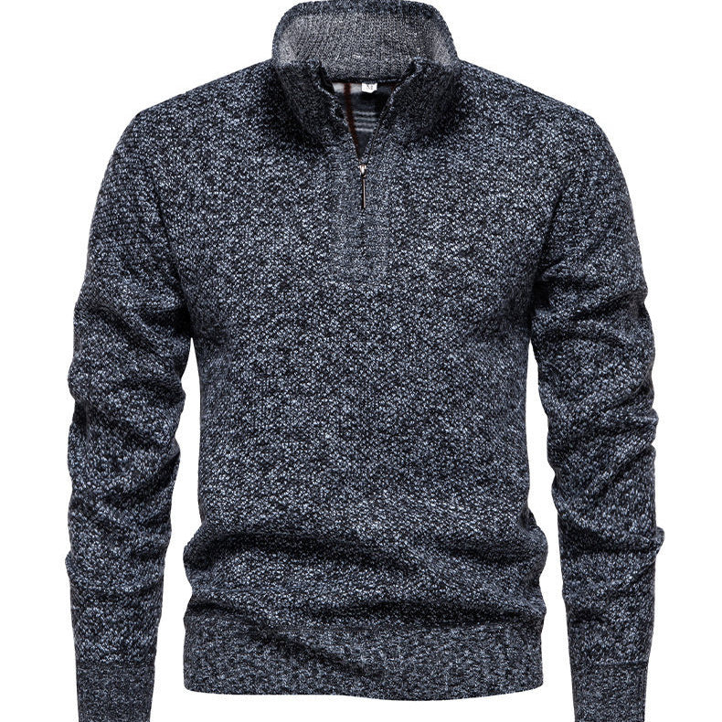 Herren Zip-Pullover mit strukturiertem Design EB