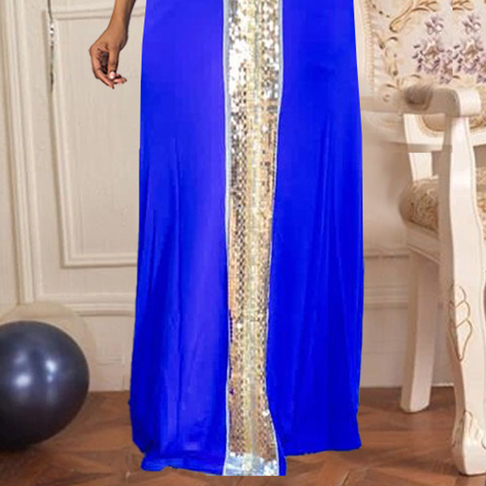 Damen Elegantes Maxikleid mit glitzerndem Design und stilvollem Schnitt EB