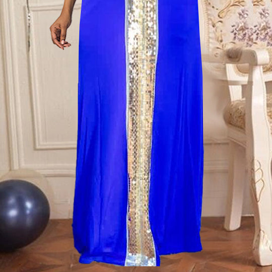 Damen Elegantes Maxikleid mit glitzerndem Design und stilvollem Schnitt EB