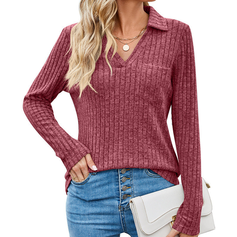Damen Elegantes pullover mit strukturiertem Design EB
