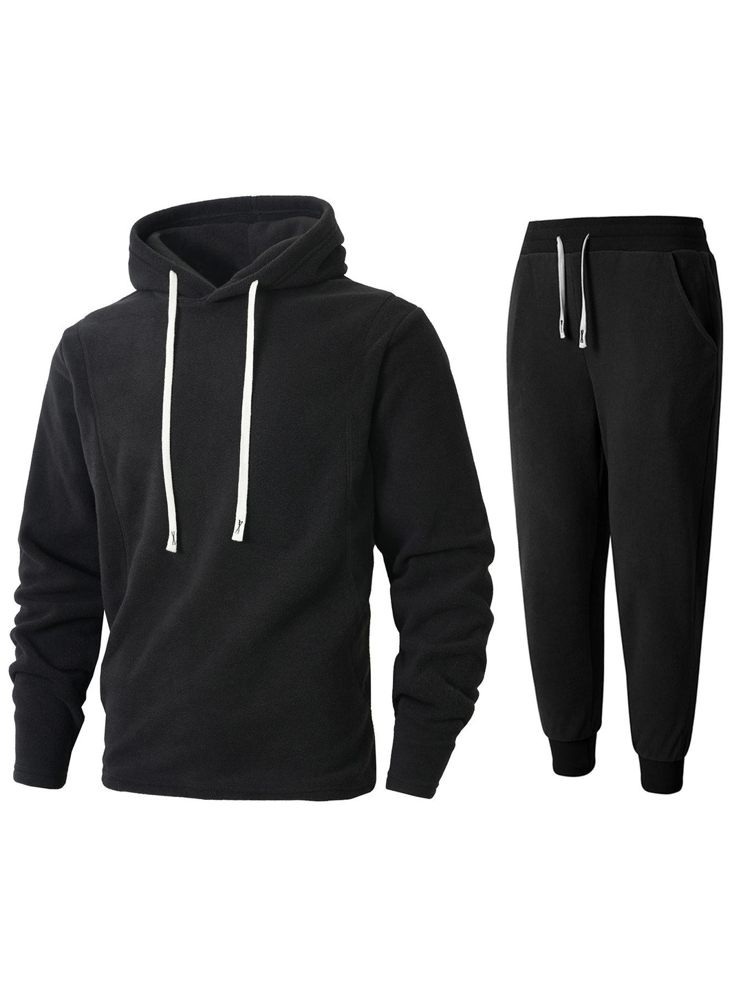 Herren Fleece-Kapuzenpullover und Jogginghose Set EB