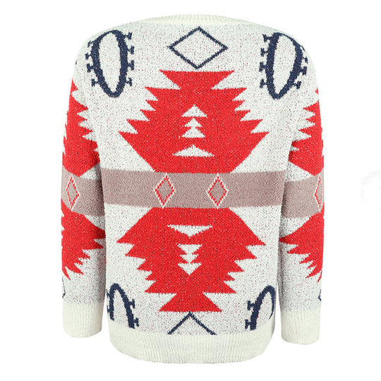 EB | Geometrischer Strickpullover Mit Modernem Look