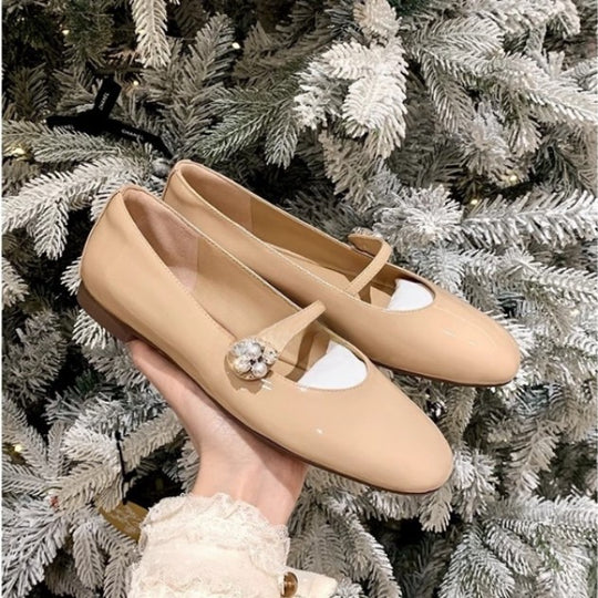 Damen Ballerinas mit eleganten Cut-Outs und modischem Dekor EB