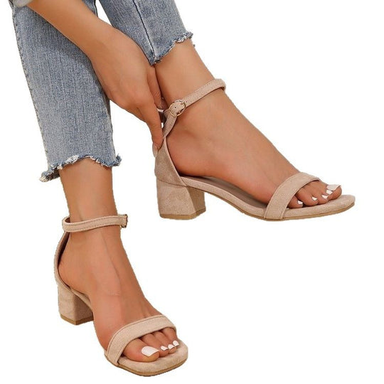 Damen Riemchen-Sandalen mit blockartigem Absatz EB