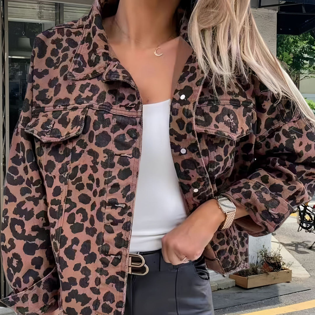 Damen Freizeitjacke im angesagten Leopardenmuster EB