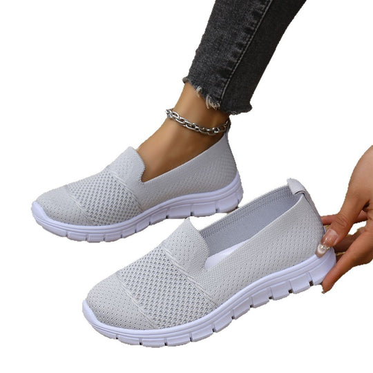 Damen Slip-On Sneakers mit atmungsaktivem Netzmaterial EB