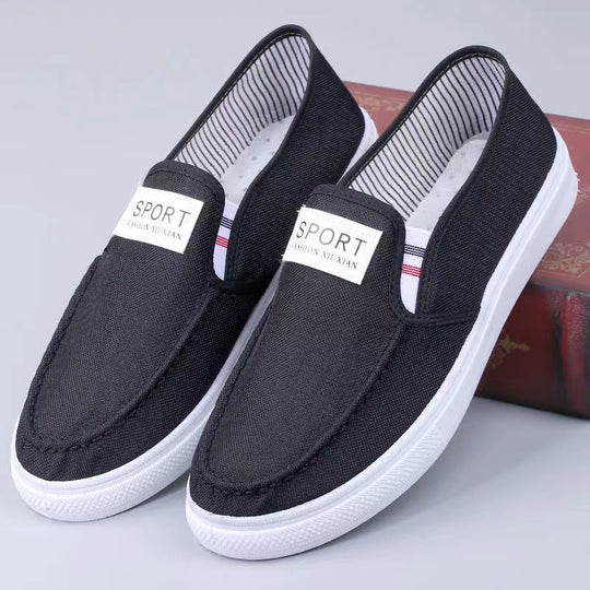 Damen lässige Slip-On Sneakers aus atmungsaktivem Material EB