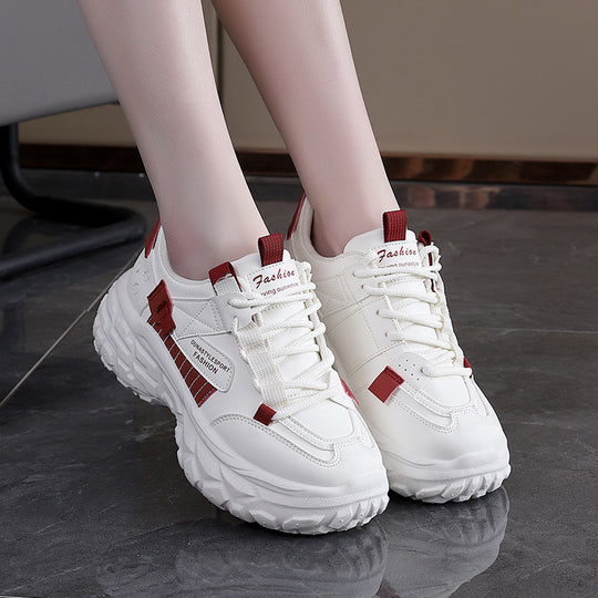 Damen Komfortable Lauf- und Freizeitschuhe mit dicker Sohle EB
