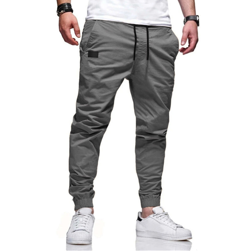 Herren nan funktionale Cargo-Joggerhose mit schmal zulaufendem Bein, elastischem Bund und eingelassenen Reißverschlusstaschen EB