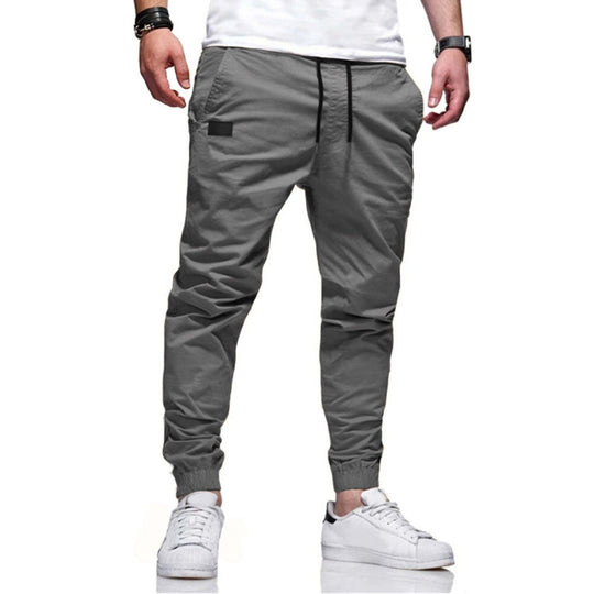 Herren nan funktionale Cargo-Joggerhose mit schmal zulaufendem Bein, elastischem Bund und eingelassenen Reißverschlusstaschen EB