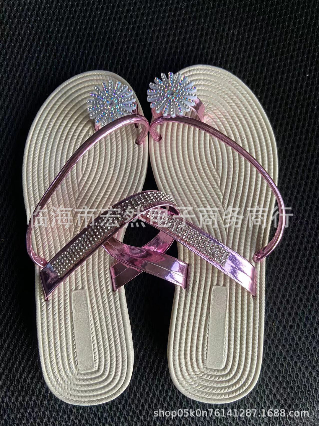 Damen Glamouröse Zehentrenner-Sandalen EB