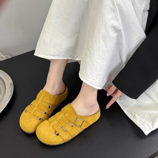 Damen Clogs mit modischem Riemendesign und weichem Innenfutter EB