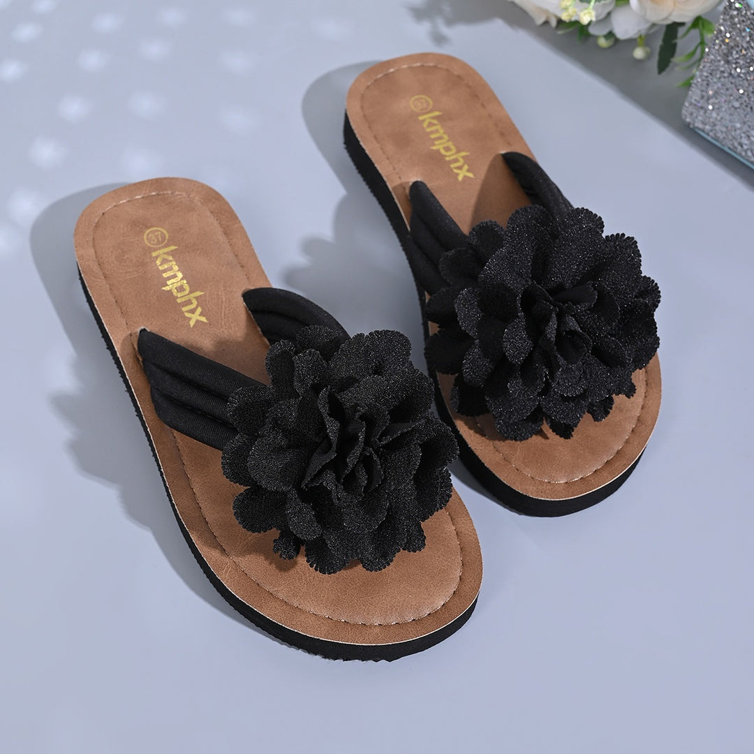 Damen Flip-Flop Sandalen mit dekorativem Schleifen-Design EB