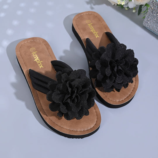 Damen Flip-Flop Sandalen mit dekorativem Schleifen-Design EB
