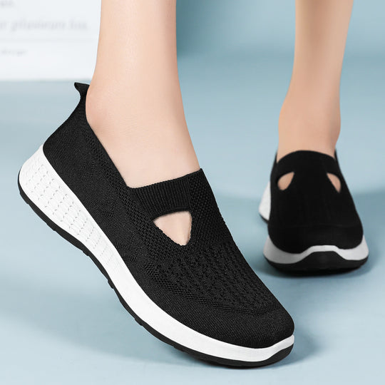 Damen Komfortable Slip-On Sneakers mit innovativer Mesh-Oberfläche EB