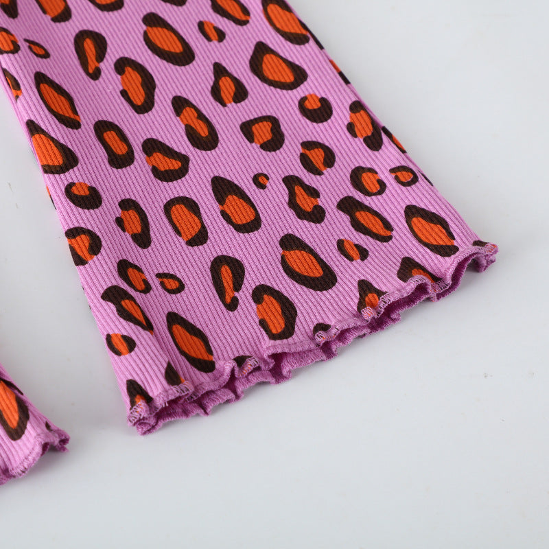 Damen legere Leggings mit animalischem Muster EB
