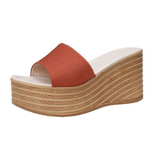 Damen Wedge-Pantoletten mit weitem Träger und rutschfester Sohle EB