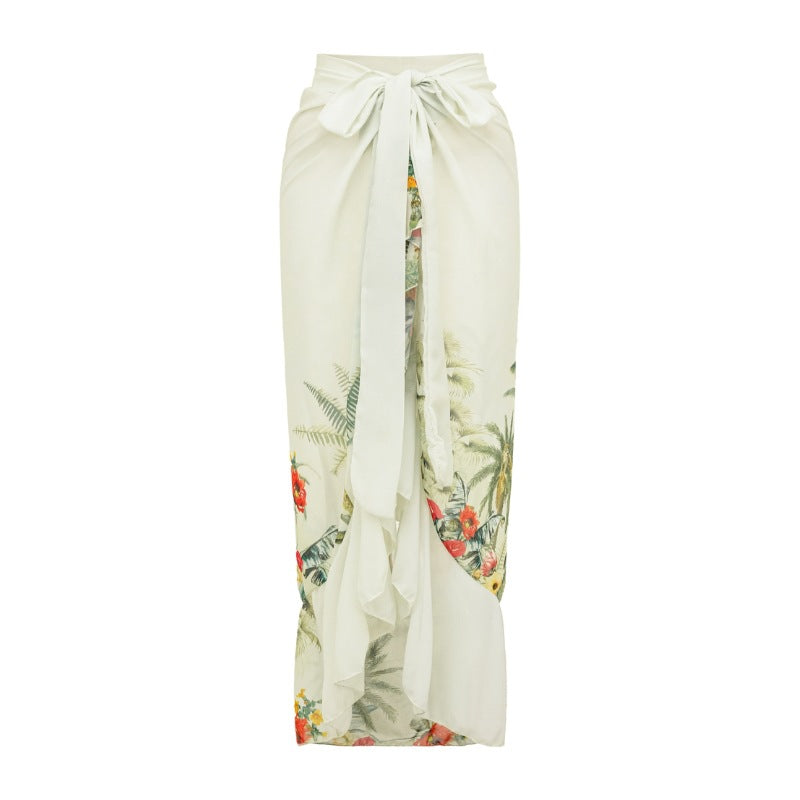 Damen Einseitiger Badeanzug mit raffiniertem Cut-Out und floralem Design EB
